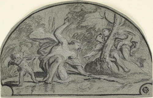 Narcissus by Polidoro Caldara, drawing, 1600-1699