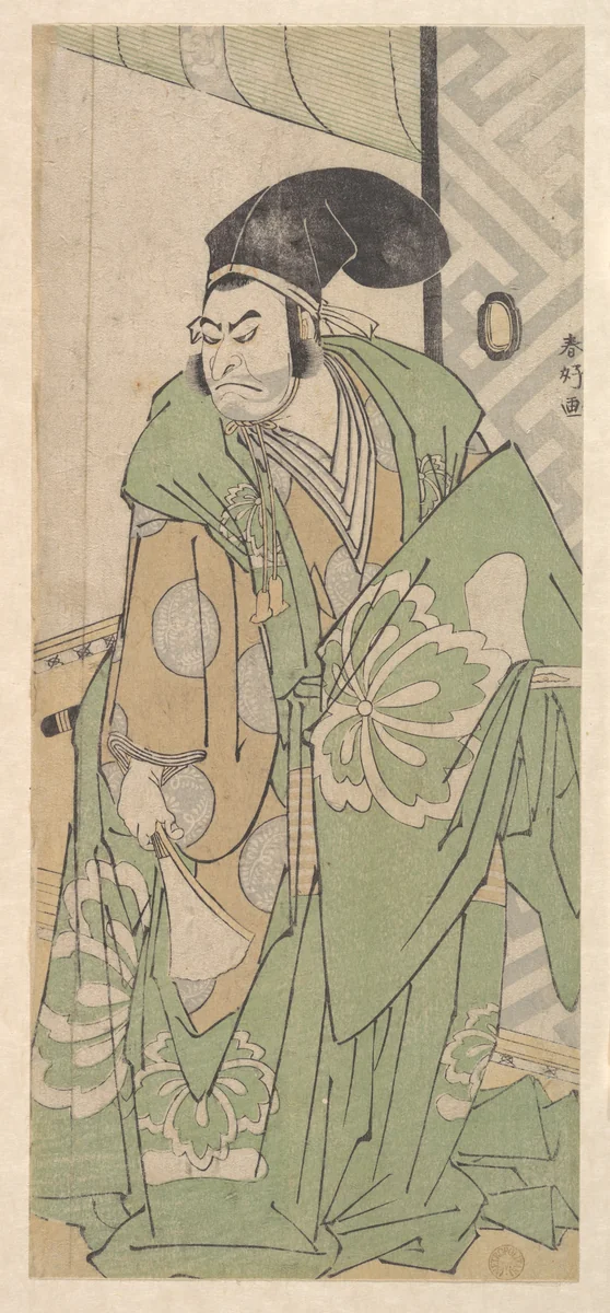 The First Nakamura Nakazo in the Role of Ko no Moronao by Katsukawa Shunkō (勝川春好), print, 1786