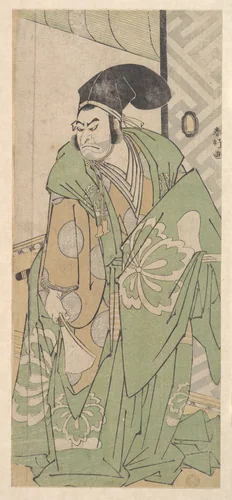 The First Nakamura Nakazo in the Role of Ko no Moronao by Katsukawa Shunkō (勝川春好), print, 1786