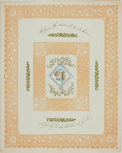 So Fondly Beats this Heart for Thee (valentine) by Unknown Artist, other, 1845-1855