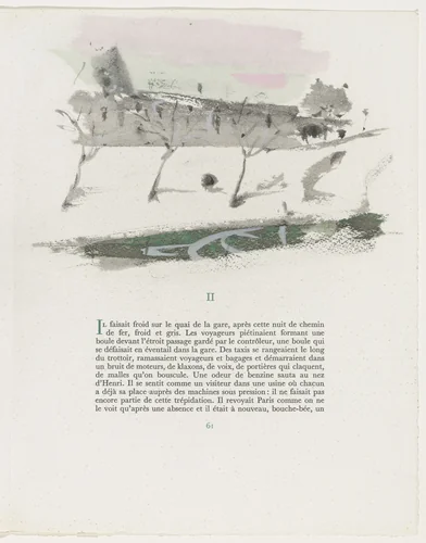 Headpiece (page 61) from Mille Regrets (A Thousand Regrets) by Christian Bérard, illustrated book, 1947