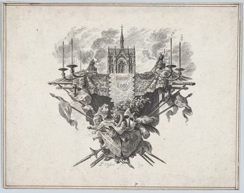 Saint Louis Vignette by Pierre Philippe Choffard, print, 1772