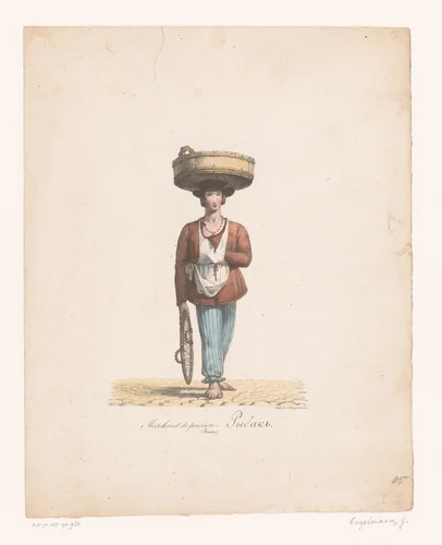Russische visverkoper by anonymous, print, 1816-1839