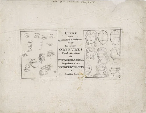 Titelprent met ogen, monden, neuzen en gezichten by anonymous, print, 1620-1664