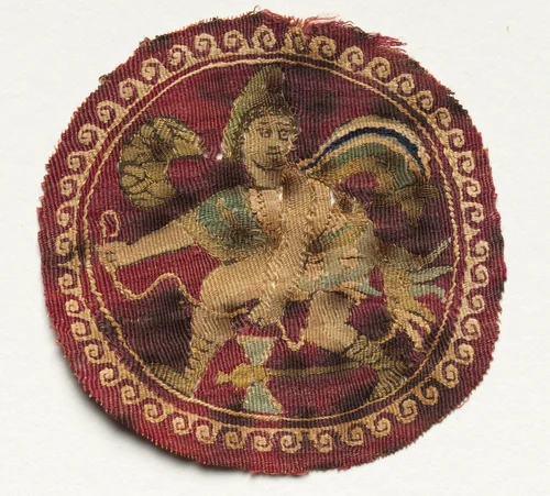 Roundel, Segmentum from a Tunic by Unknown, textile, 650-750