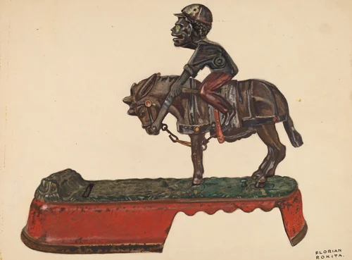 Toy Bank: "I Always Did 'Spise a Mule" by Florian Rokita, index of american design, 1937