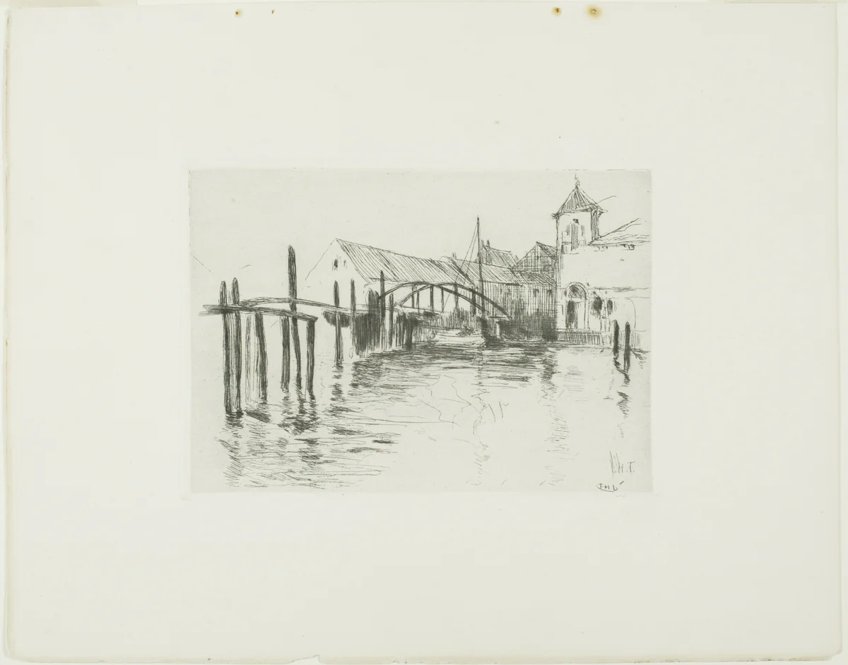 Dock at Newport by John Henry Twachtman, print, 1893