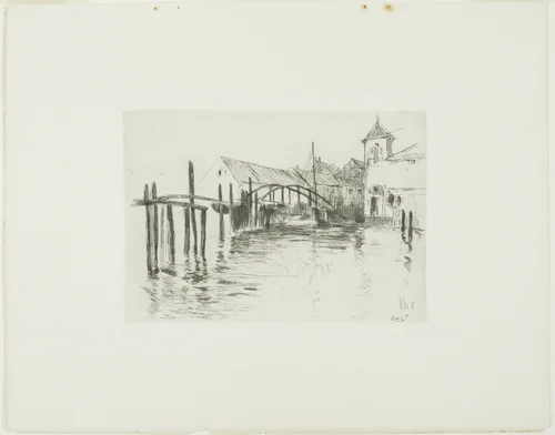 Dock at Newport by John Henry Twachtman, print, 1893