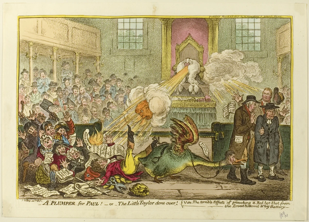 A Plumper for Paul by James Gillray, print, 1807