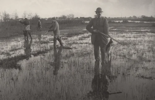 Snipe-Shooting from Life and Landscape on the Norfolk Broads (London, 1886) by Peter Henry Emerson, photograph, 1885
