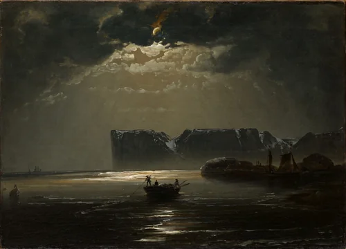 The North Cape by Moonlight by Peder Balke, painting, 1848