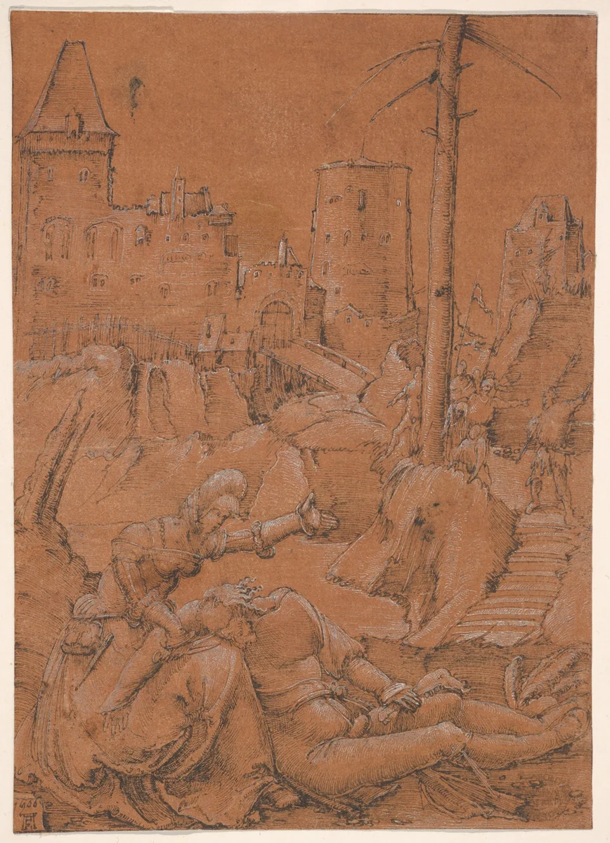 Samson and Delilah by Albrecht Altdorfer, drawing, 1506