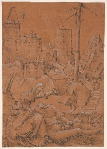 Samson and Delilah by Albrecht Altdorfer, drawing, 1506