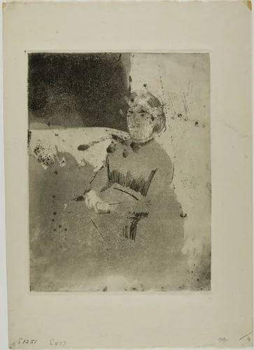 The Corner of the Sofa (No. 1) by Mary Cassatt, print, 1879