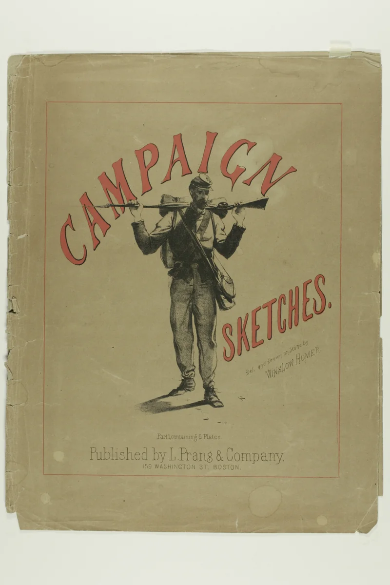 Campaign Sketches: Part I - Cover by Winslow Homer, print, 1863
