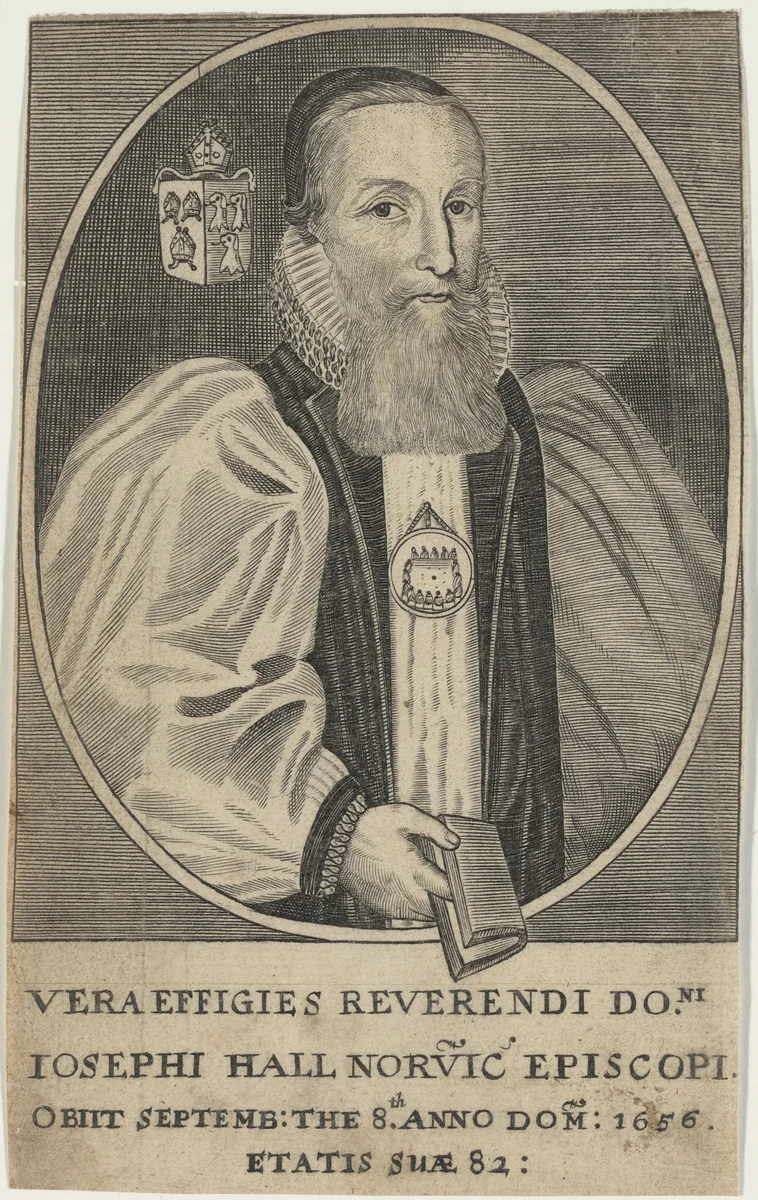 Joseph Hall, Bishop of Norwich by William Faithorne, print, 1616-1691