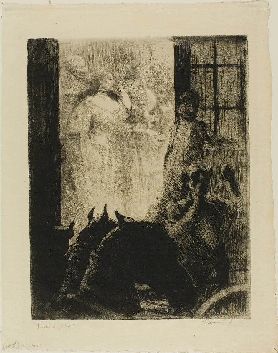Social Success, plate seven from Woman by Albert Besnard, print, 1886