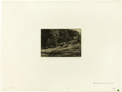 Orchard by Charles-Émile Jacque, print, 1859-1869