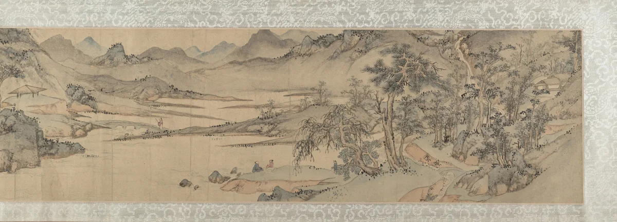 Landscape by Wen Boren, painting, 1558