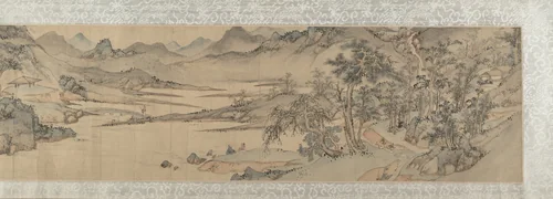 Landscape by Wen Boren, painting, 1558