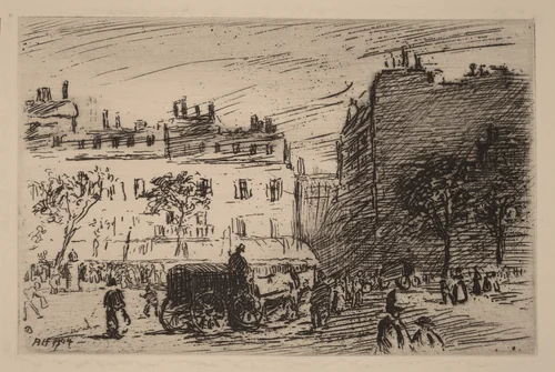 Paris Street Scene by Robert Henri, print, 1904