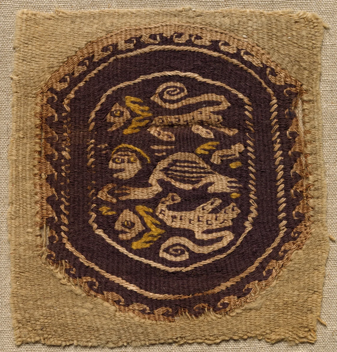 Fragment, with a Segmentum, from a Tunic by Unknown, textile, 400-699