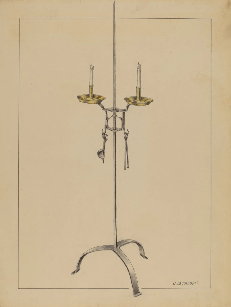 Candlestick Stand by Jack Staloff, index of american design, 1936