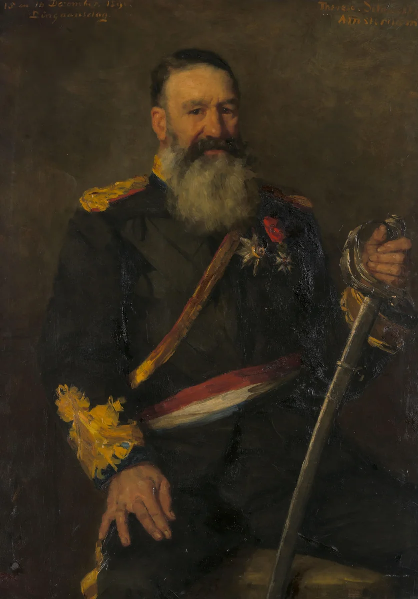 Piet J. Joubert (1831-1900). Commandant-generaal van de Zuid-Afrikaanse Republiek by Thérèse Schwartze, painting, 1890