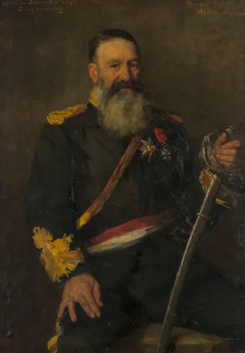 Piet J. Joubert (1831-1900). Commandant-generaal van de Zuid-Afrikaanse Republiek by Thérèse Schwartze, painting, 1890