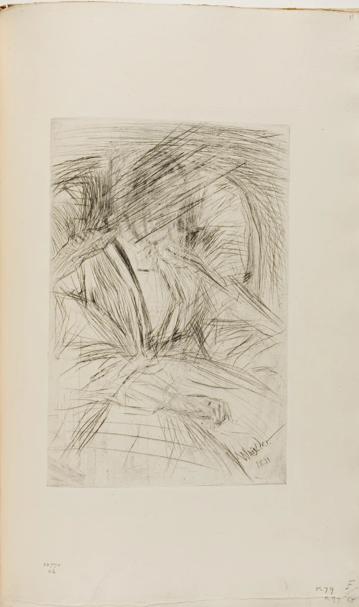 Lady in an armchair by James McNeill Whistler, print, 1861