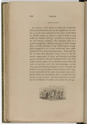 Tailpiece (page 308) from The Fables of Aesop by Thomas Bewick, illustrated book, 1818