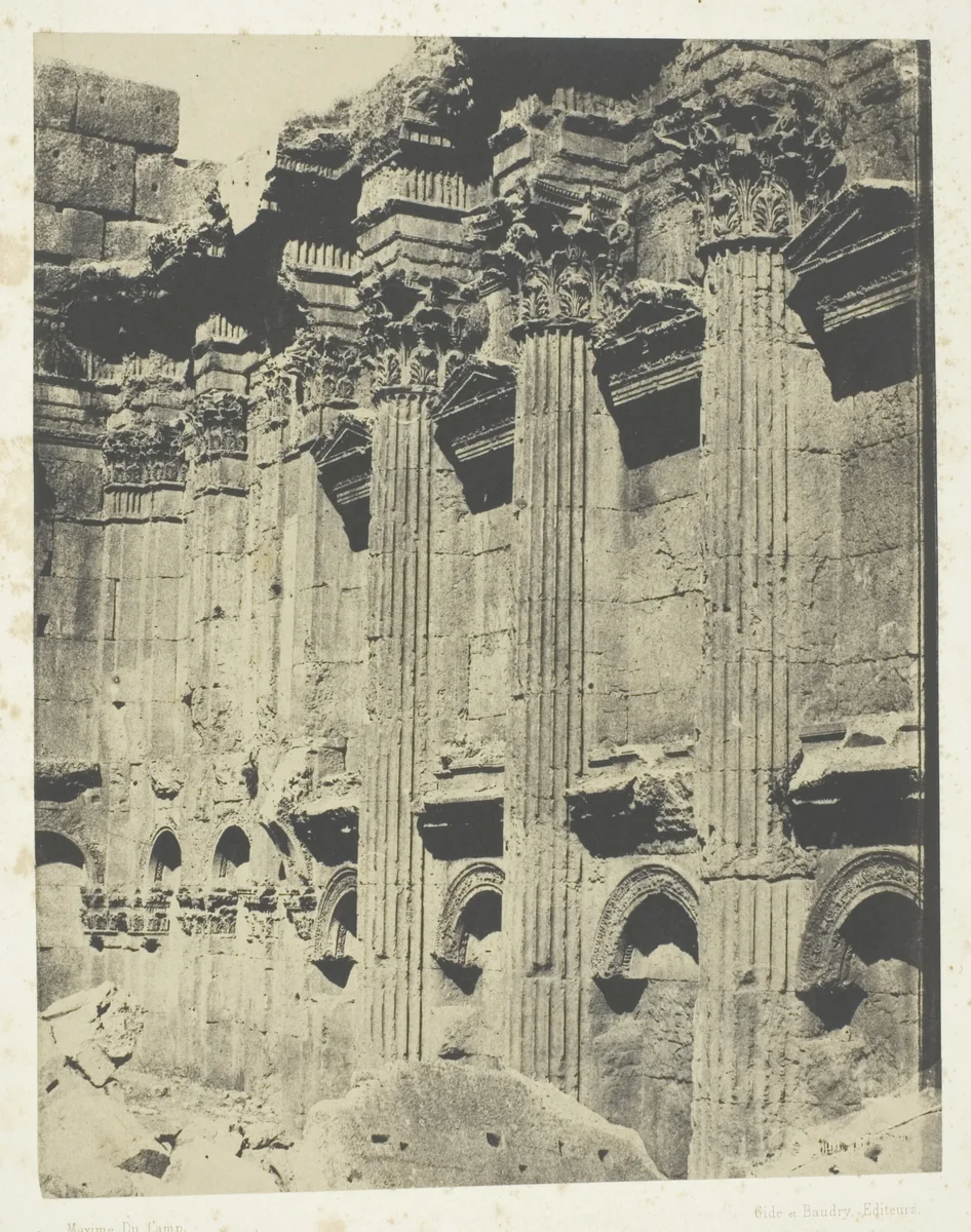 Temple De Jupiter à Baalbeck (Héliopolis, Intérieur Du Naos; Syrie by Maxime Du Camp, photograph, 1849-1851