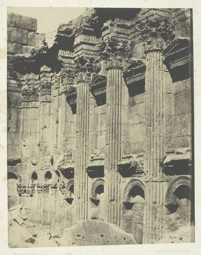 Temple De Jupiter à Baalbeck (Héliopolis, Intérieur Du Naos; Syrie by Maxime Du Camp, photograph, 1849-1851