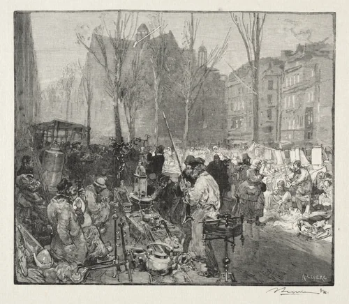 Marché à la Ferraille by Auguste Louis Lepère, print, 1870-1918