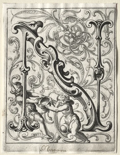 New ABC Booklet: N by Lucas Kilian, print, 1627