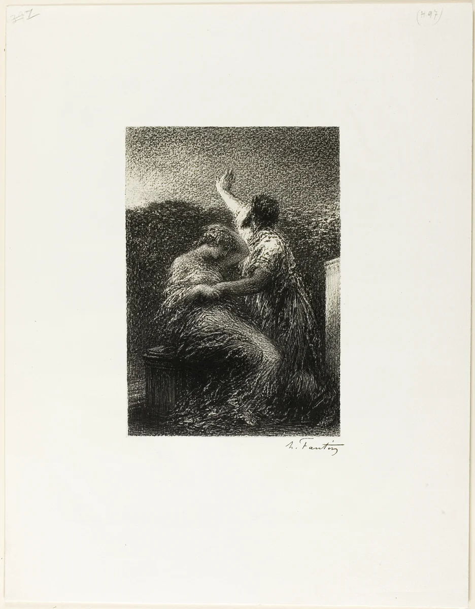 The Magus Balthasar and Fatima by Henri Fantin-Latour, print, 1891
