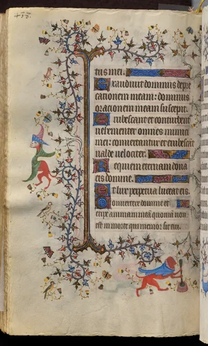 Hours of Charles the Noble, King of Navarre (1361-1425): fol. 213v, Text by Master of the Brussels Initials and Associates, book, 1400-1410