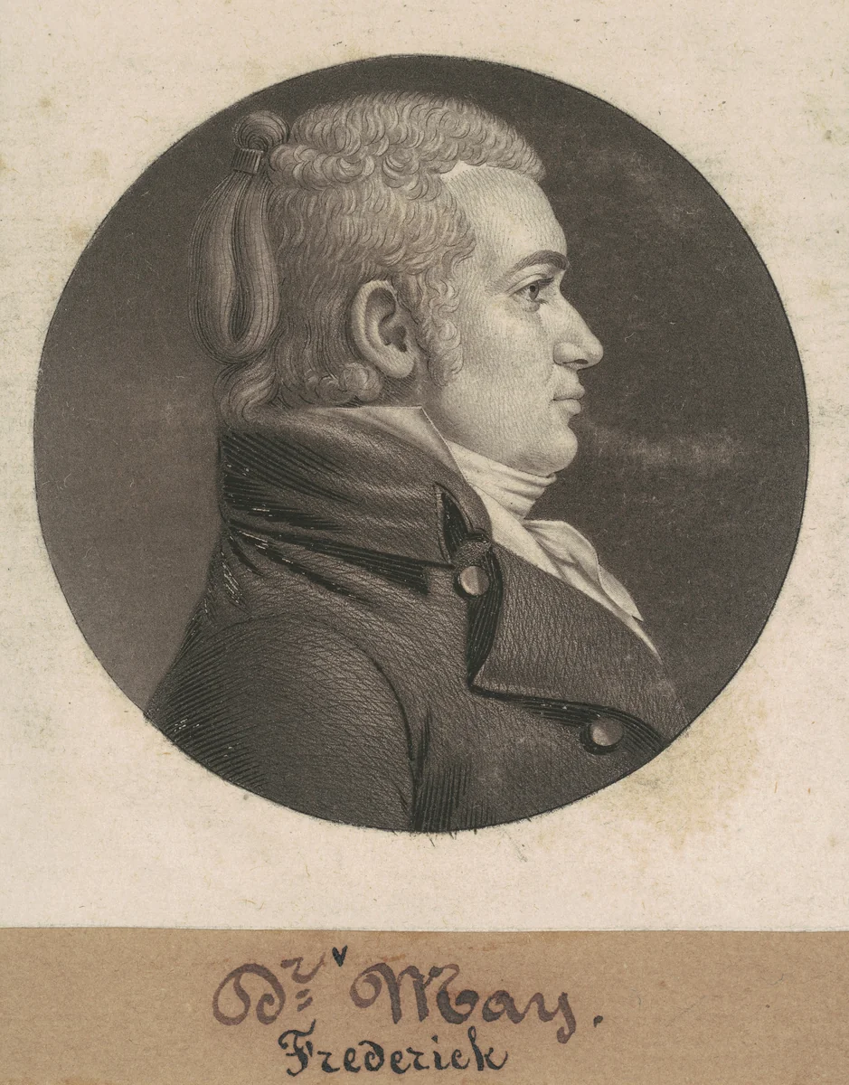 Frederick May by Charles B. J. Févret de Saint-Mémin, print, 1807