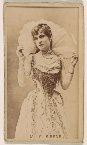 Mlle. Sirene, from the Actresses series (N245) issued by Kinney Brothers to promote Sweet Caporal Cigarettes by Kinney Brothers Tobacco Company, photograph, 1890