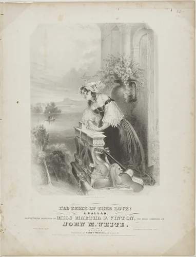 I'll Think of Thee Love! by John Henry Bufford, print, 1841