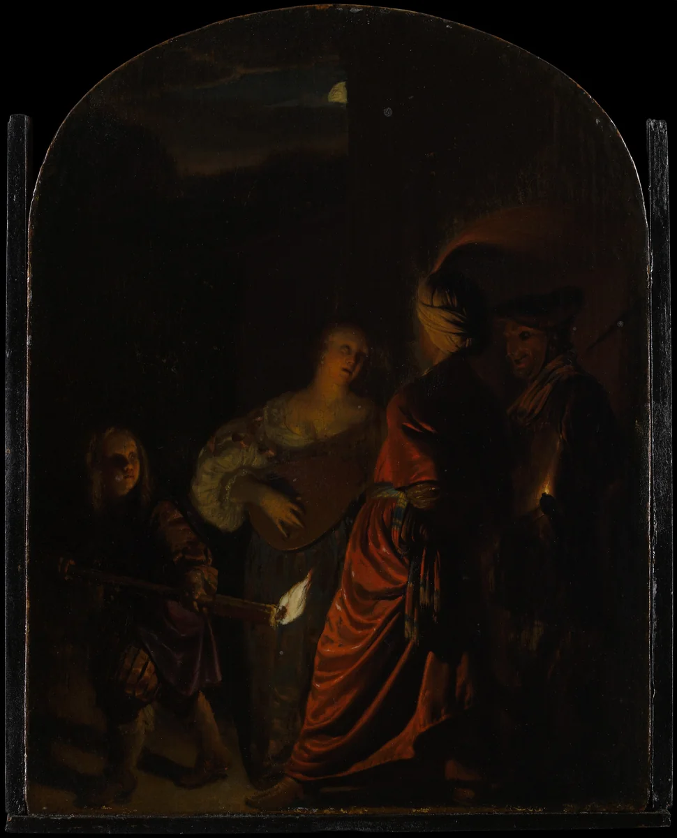 The Serenade by Frans van Mieris, painting, 1678-1680