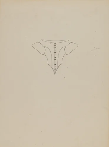 Evening Bodice, Line Drawing by Mae A. Clarke, index of american design, 1937