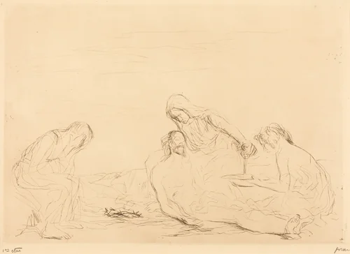 Pietà (3e planche) (Pietà) (third plate) by Jean-Louis Forain, print, 1910