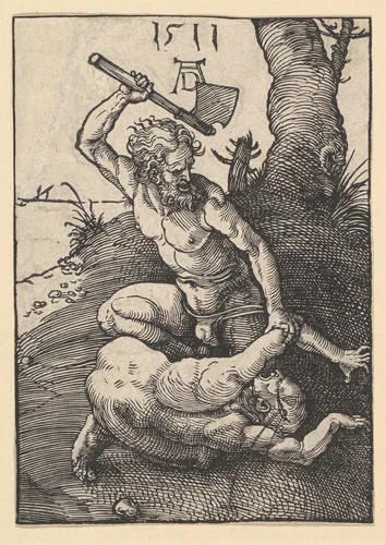 Cain Killing Abel by Albrecht Dürer, print, 1511