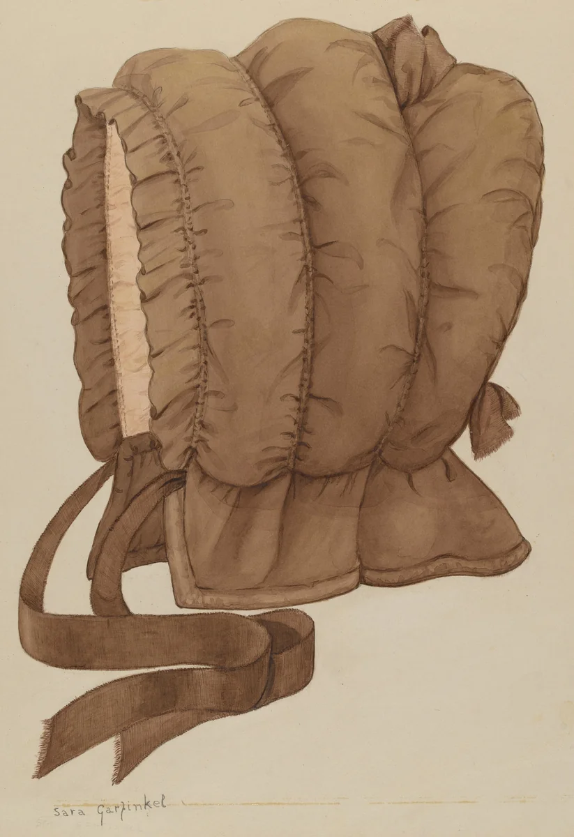Bonnet by Sara Garfinkel, index of american design, 1937