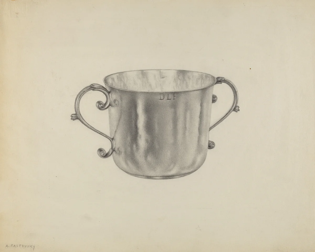 Silver Caudle Cup by Aaron Fastovsky, index of american design, 1938