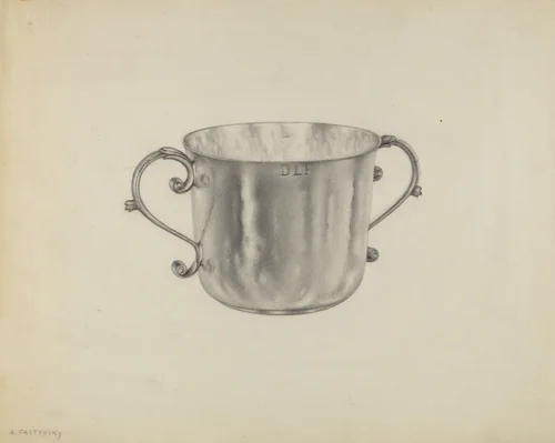 Silver Caudle Cup by Aaron Fastovsky, index of american design, 1938