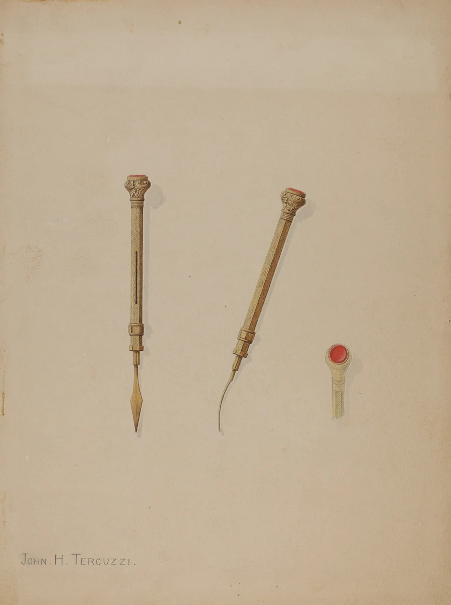 Toothpick by John H. Tercuzzi, index of american design, 1937