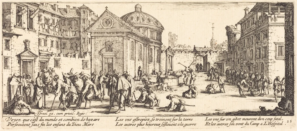 The Hospital by Jacques Callot, print, 1633