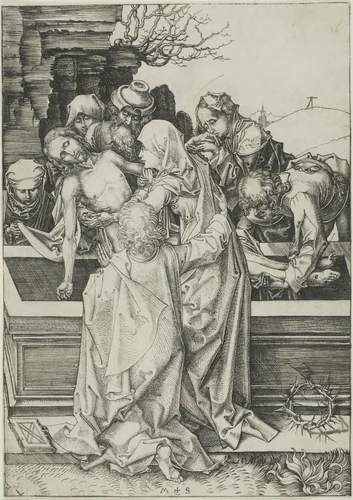 The Entombment, from The Passion by Martin Schongauer, print, 1475-1485